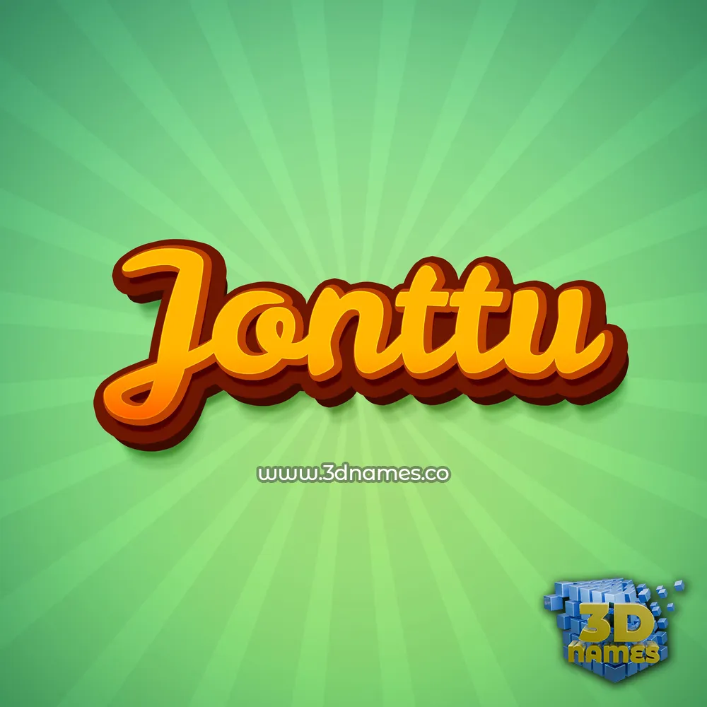 jonttu in Green Rays style - 3D name wallpaper