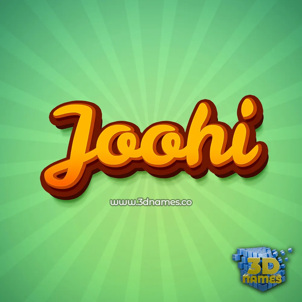 joohi in Green Rays style - 3D name wallpaper