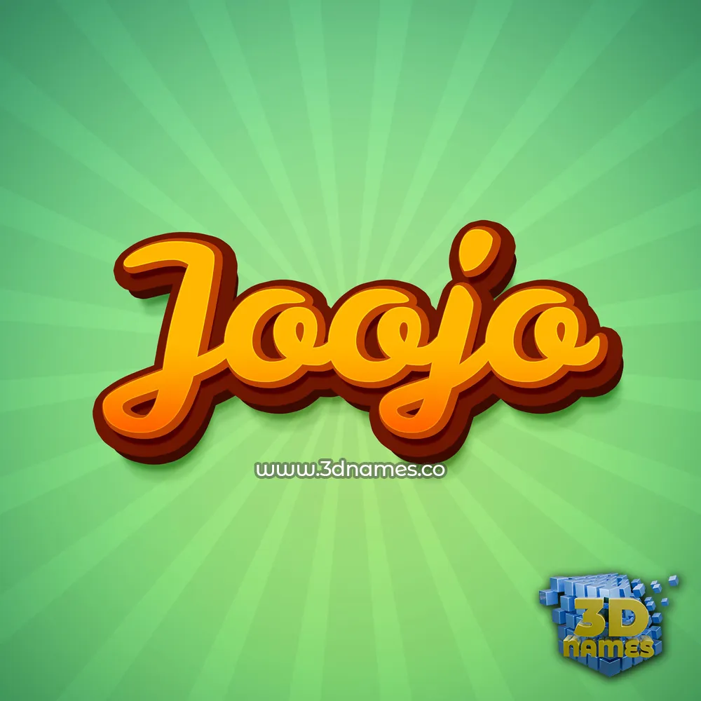 joojo in Green Rays style - 3D name wallpaper