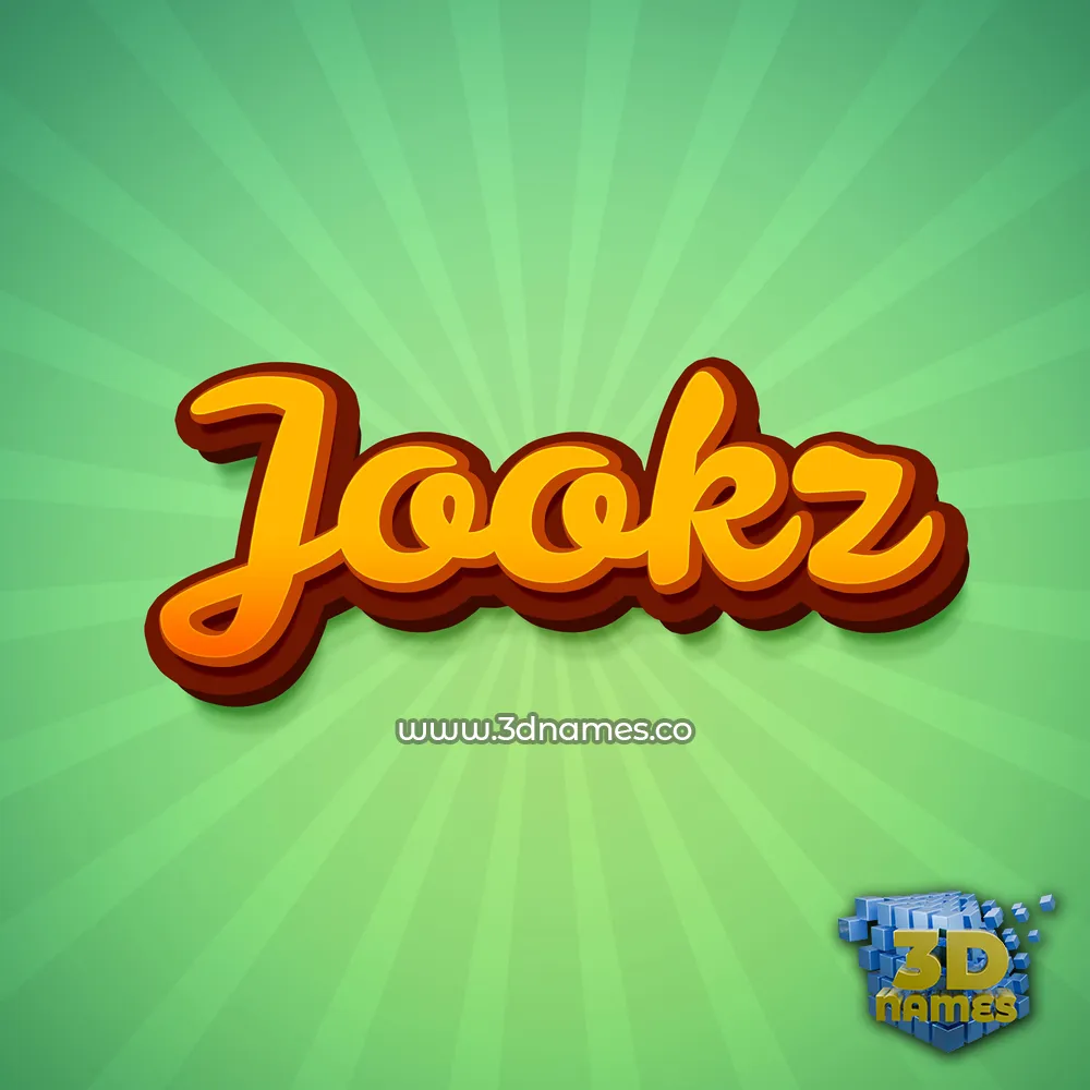 jookz in Green Rays style - 3D name wallpaper