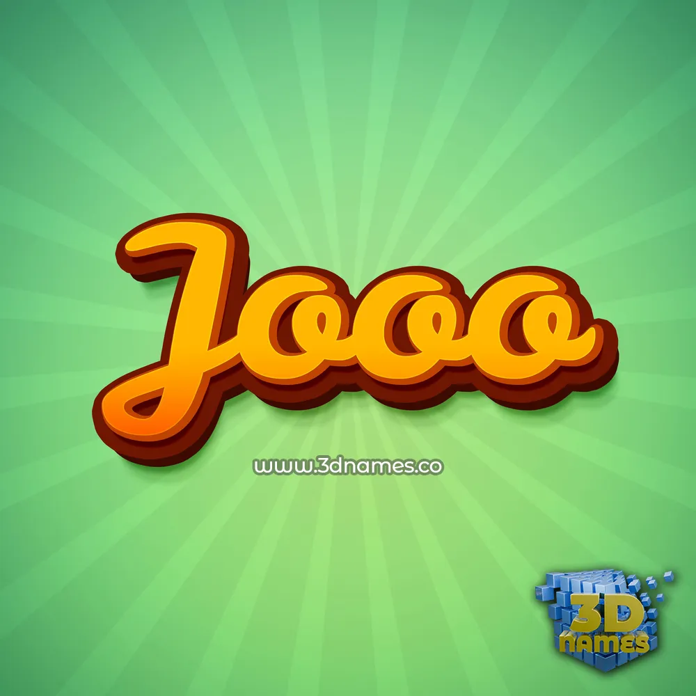 jooo in Green Rays style - 3D name wallpaper