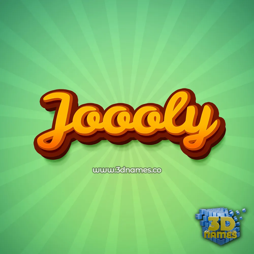 joooly in Green Rays style - 3D name wallpaper
