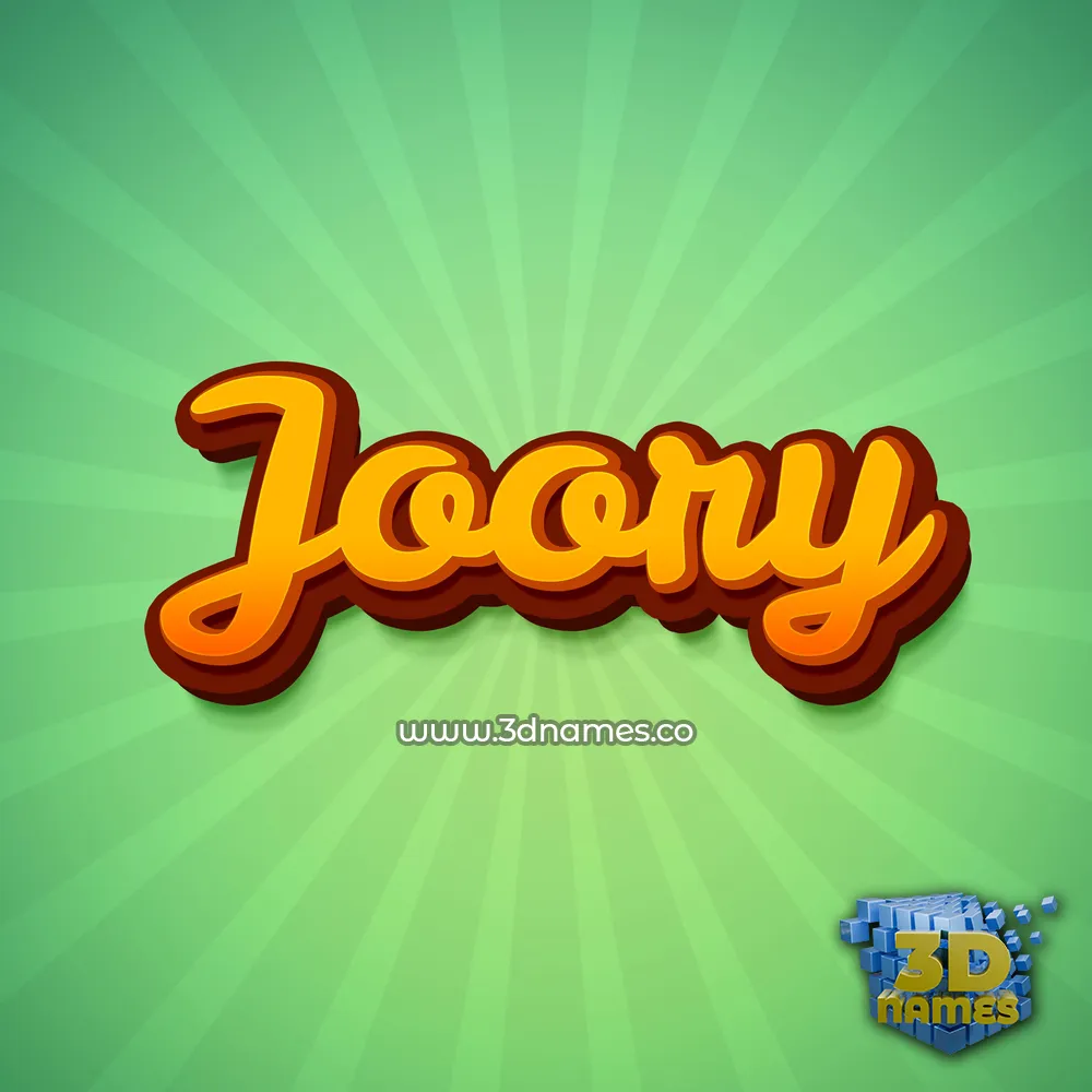 joory in Green Rays style - 3D name wallpaper