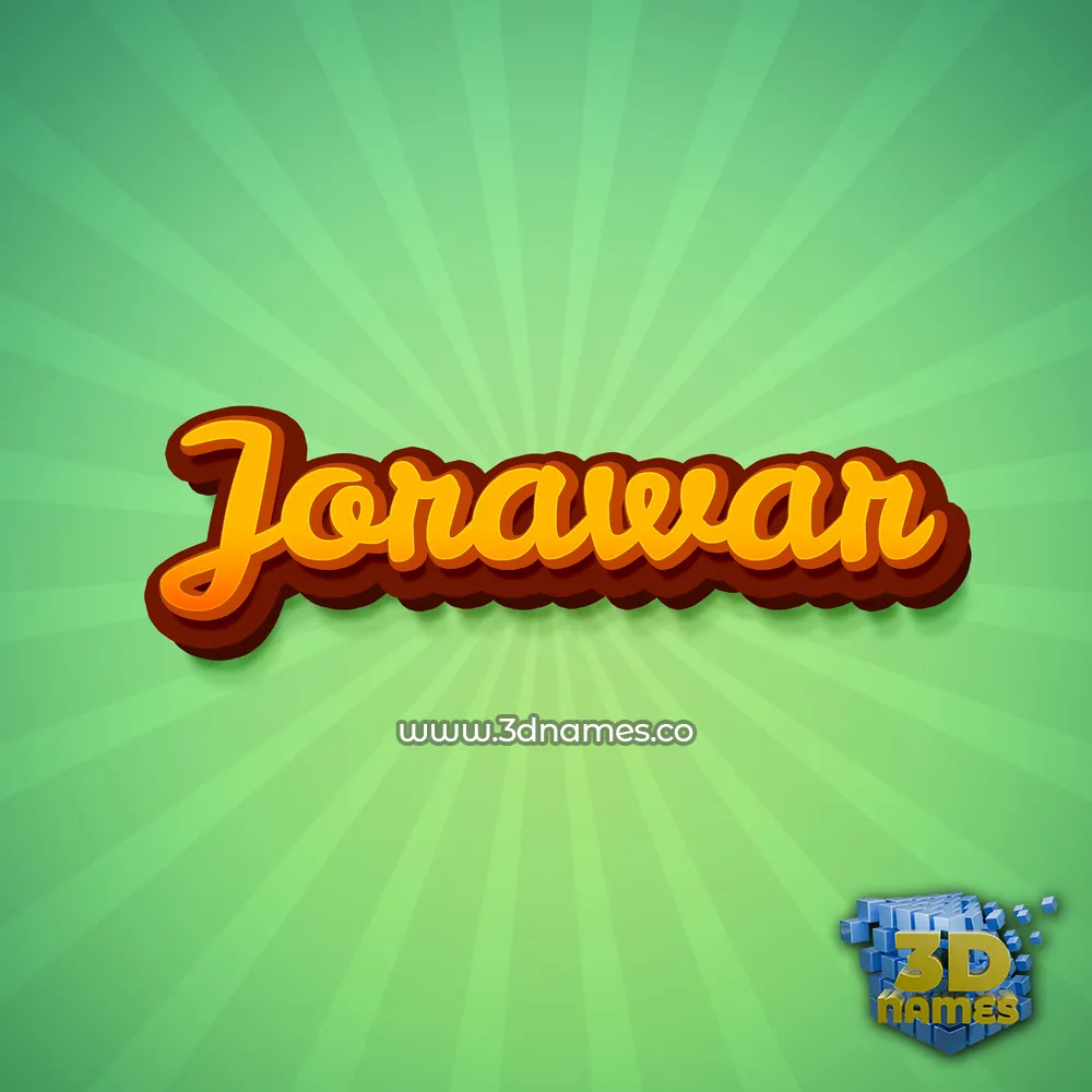 jorawar in Green Rays style - 3D name wallpaper