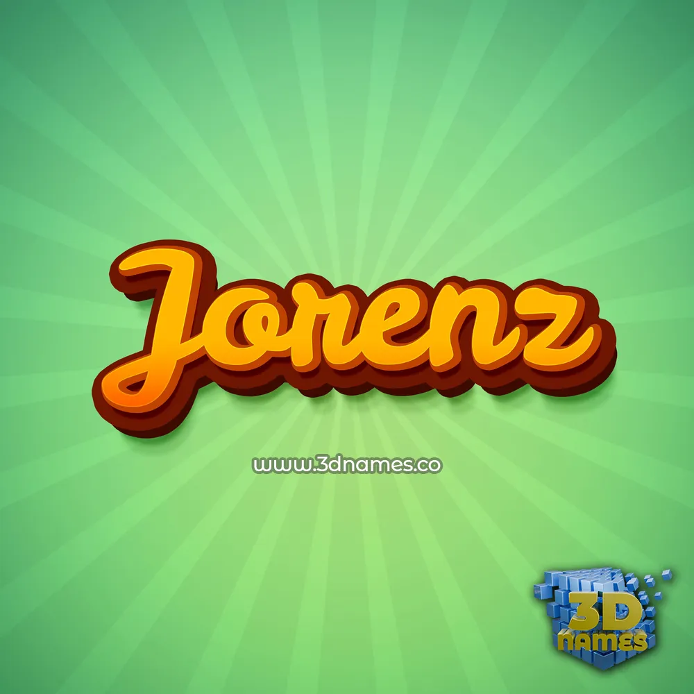 jorenz in Green Rays style - 3D name wallpaper