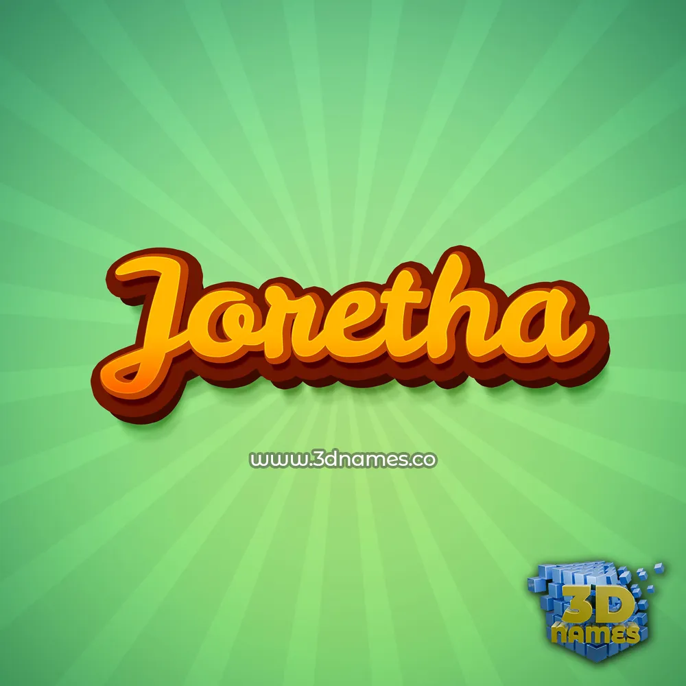 joretha in Green Rays style - 3D name wallpaper