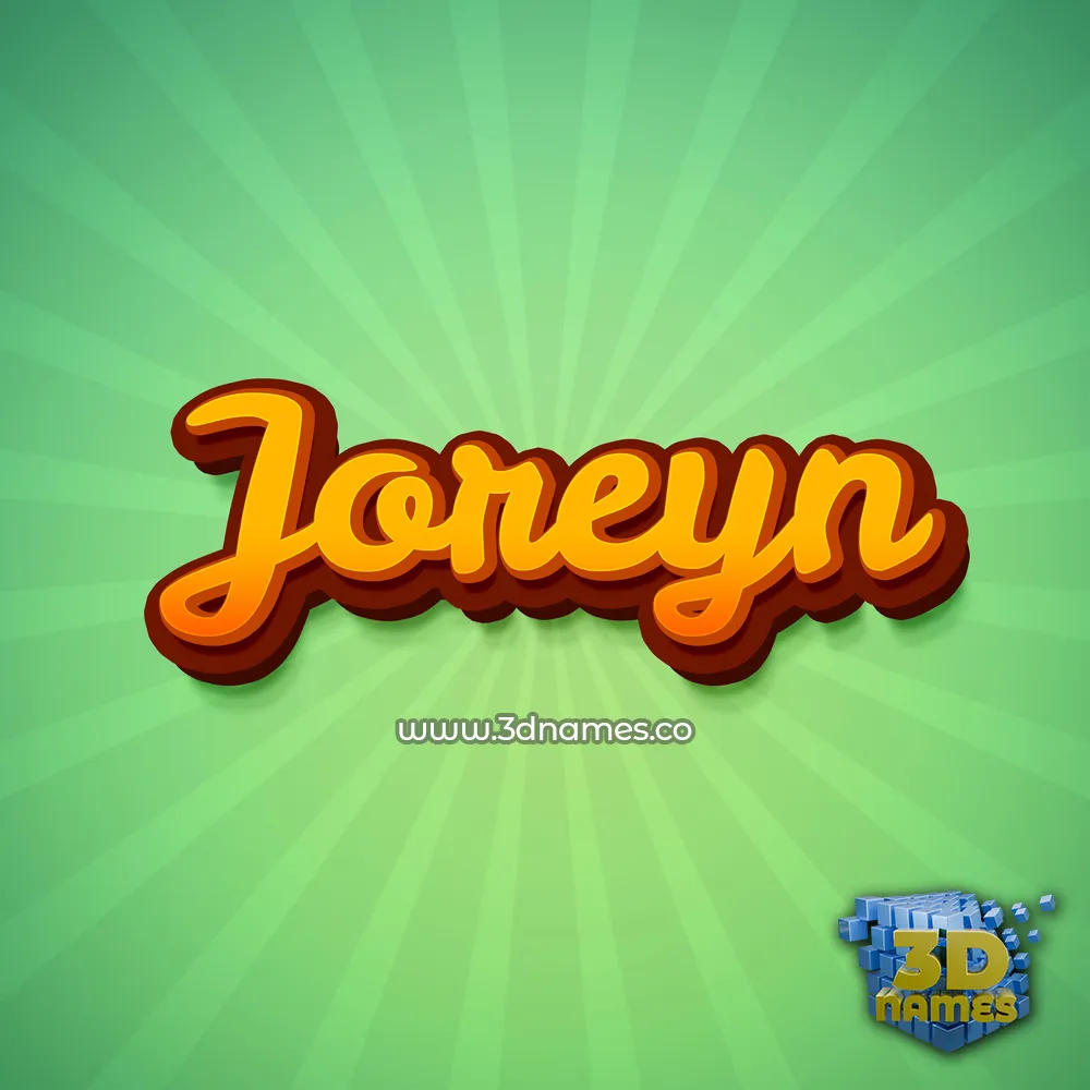 joreyn in Green Rays style - 3D name wallpaper