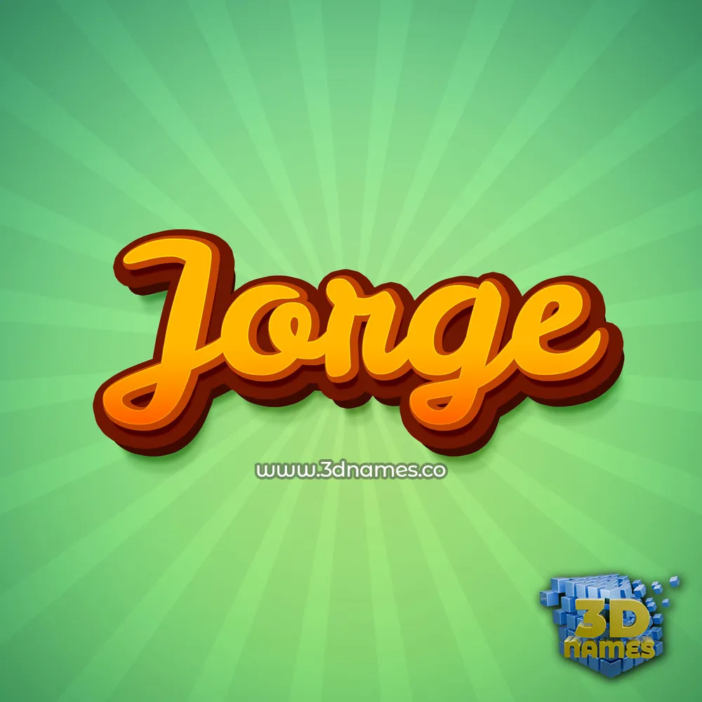 jorge in Green Rays style - 3D name wallpaper