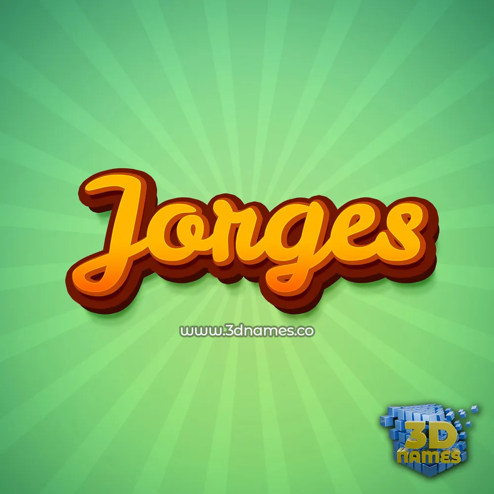 jorges in Green Rays style - 3D name wallpaper