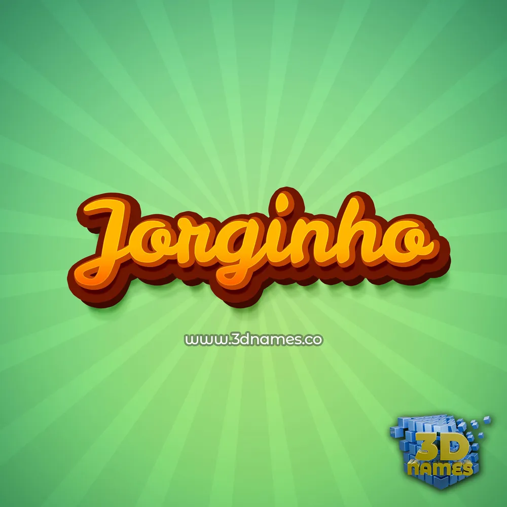 jorginho in Green Rays style - 3D name wallpaper