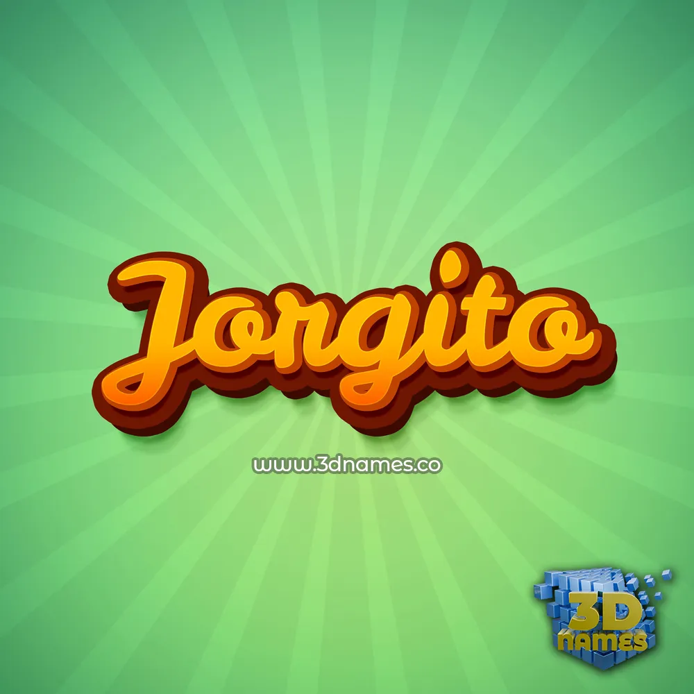 jorgito in Green Rays style - 3D name wallpaper