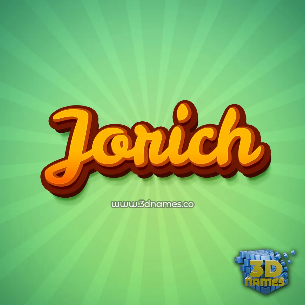 jorich in Green Rays style - 3D name wallpaper