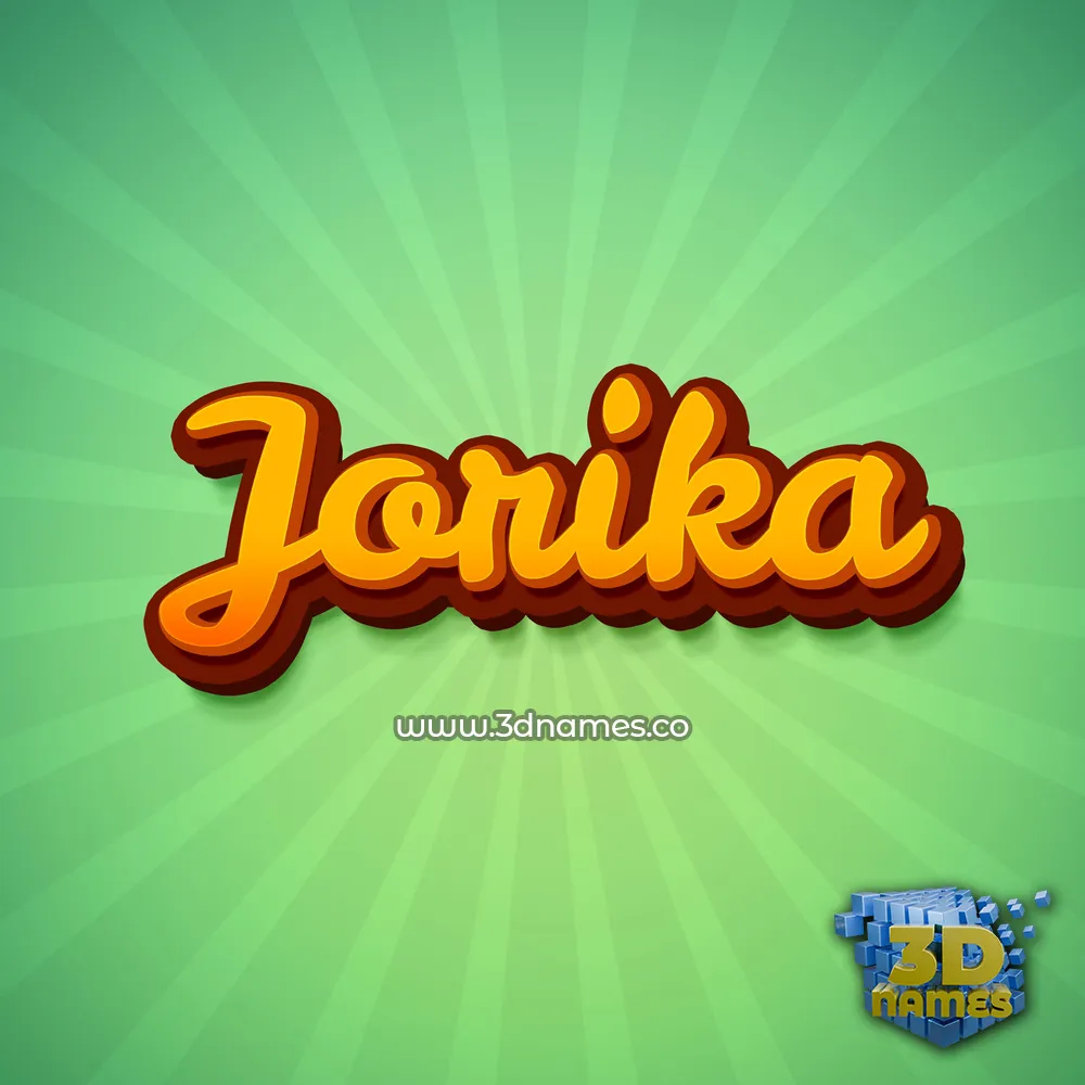 jorika in Green Rays style - 3D name wallpaper