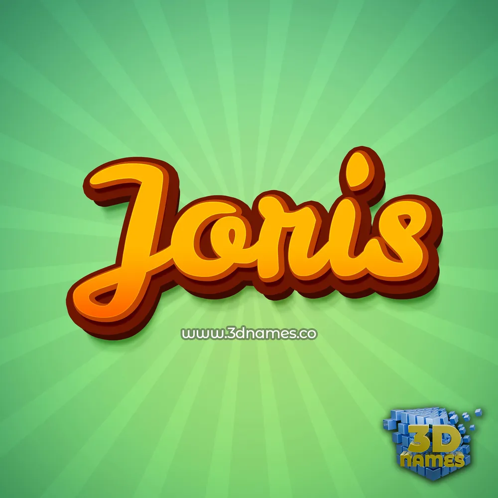 joris in Green Rays style - 3D name wallpaper