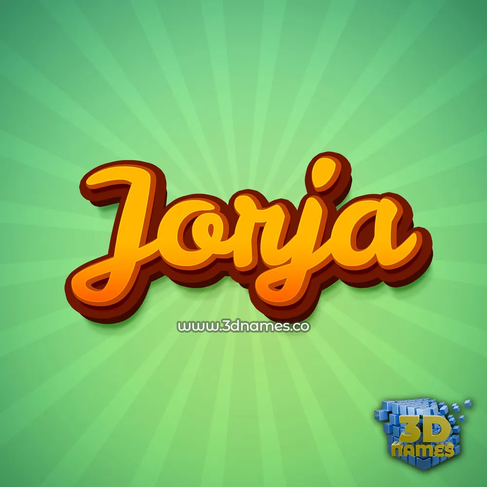 jorja in Green Rays style - 3D name wallpaper