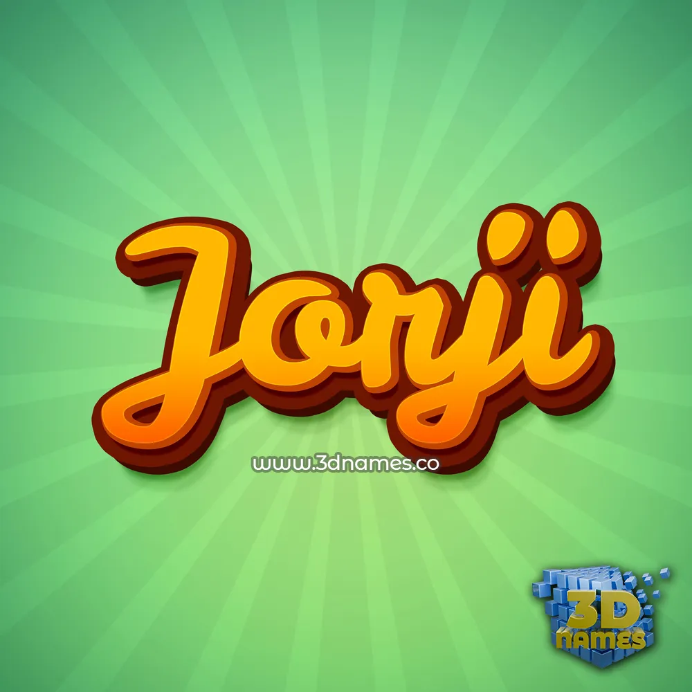 jorji in Green Rays style - 3D name wallpaper