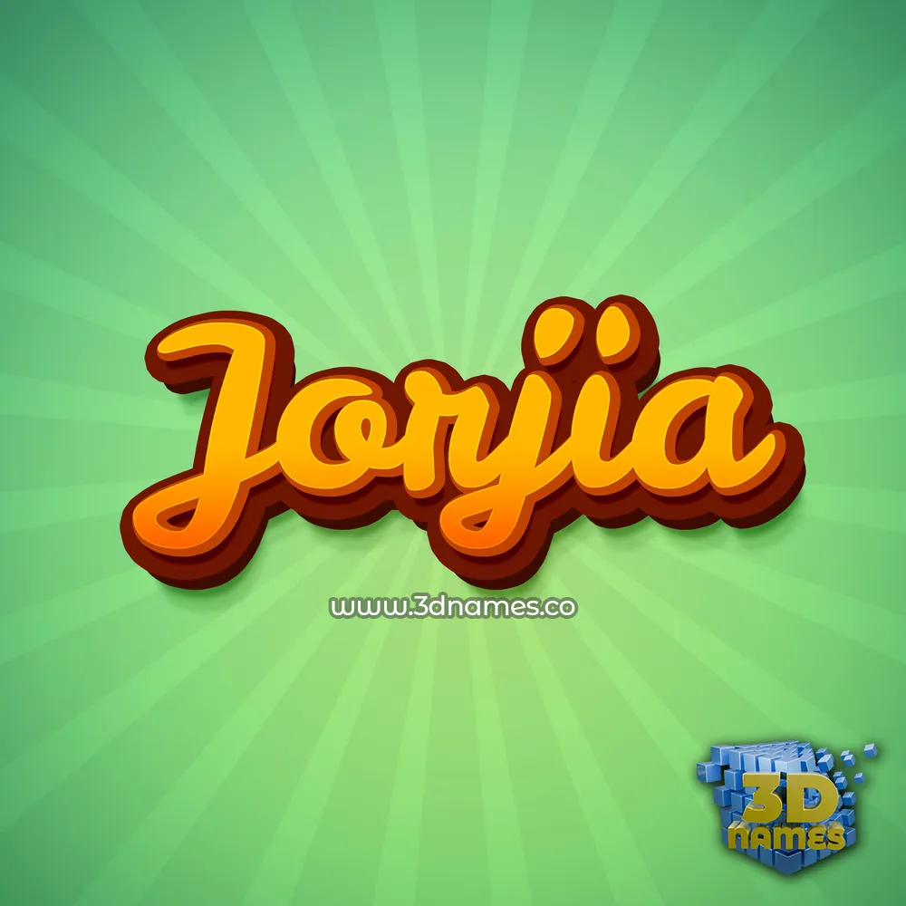 jorjia in Green Rays style - 3D name wallpaper