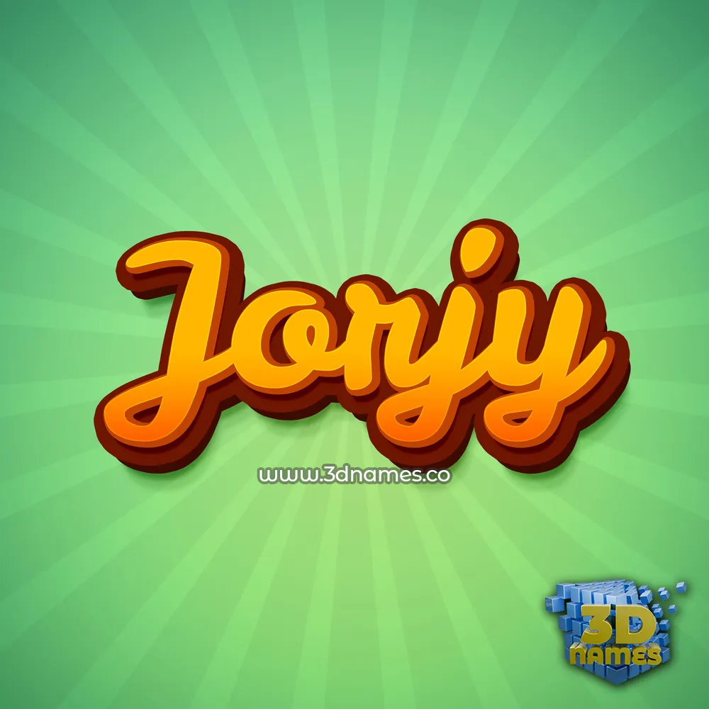 jorjy in Green Rays style - 3D name wallpaper