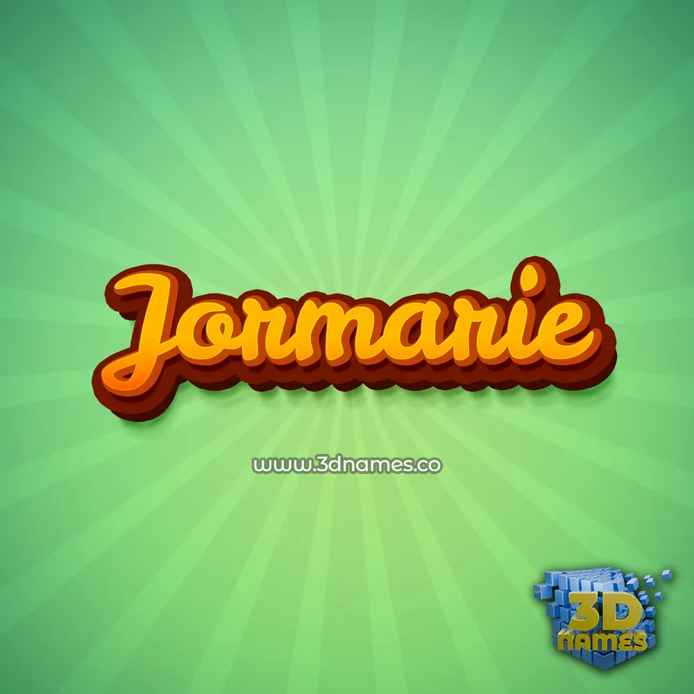 jormarie in Green Rays style - 3D name wallpaper