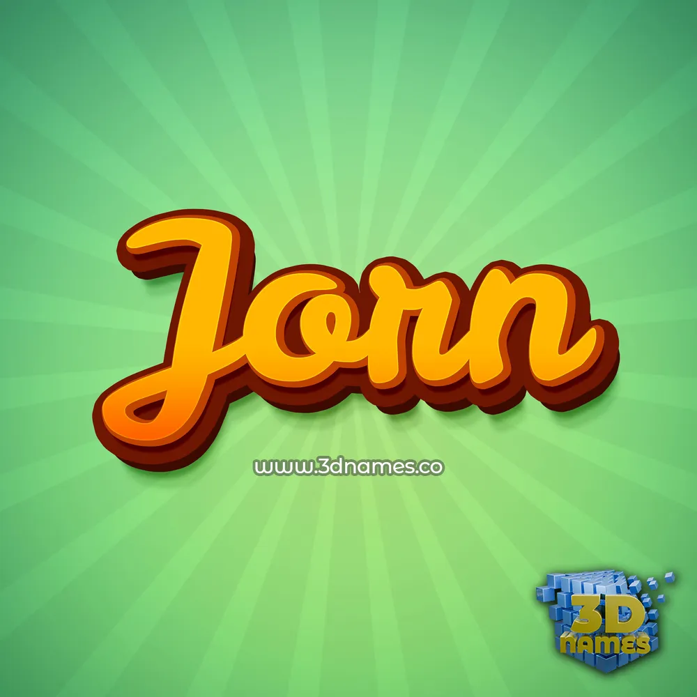 jorn in Green Rays style - 3D name wallpaper