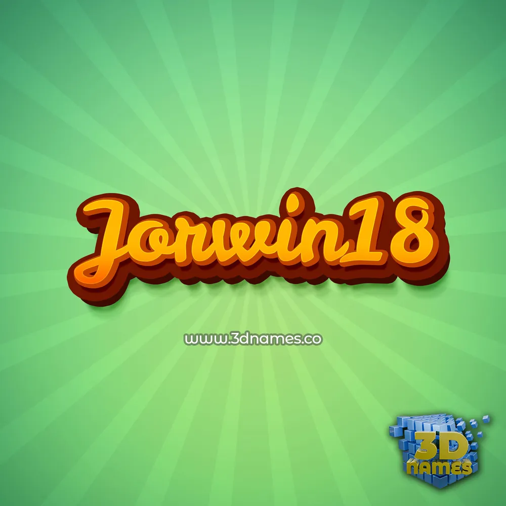 jorwin18 in Green Rays style - 3D name wallpaper
