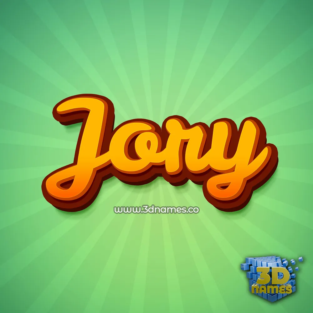 jory in Green Rays style - 3D name wallpaper