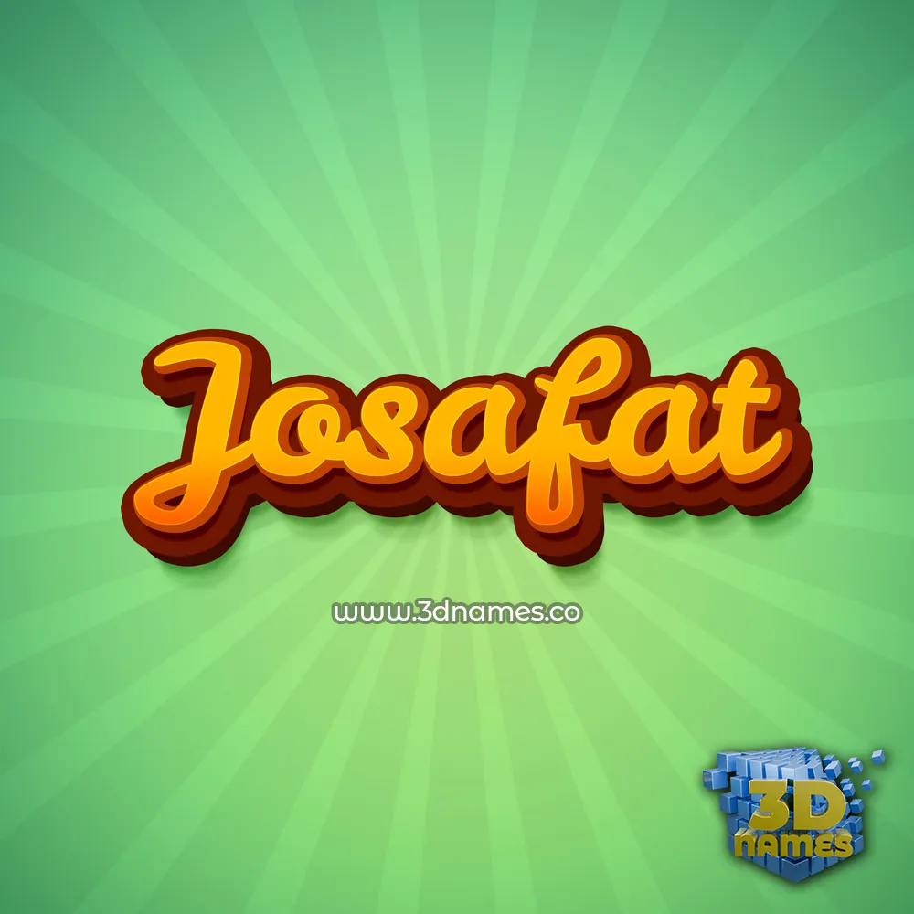 josafat in Green Rays style - 3D name wallpaper