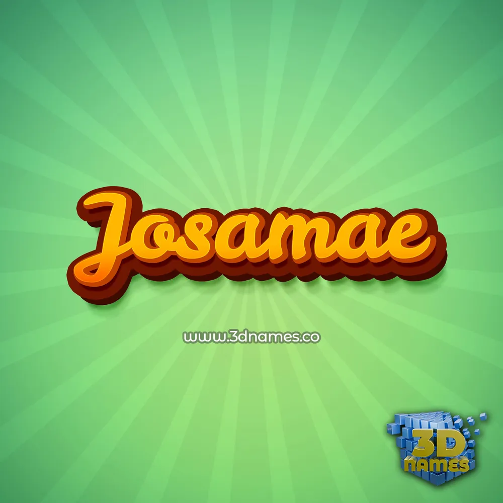 josamae in Green Rays style - 3D name wallpaper