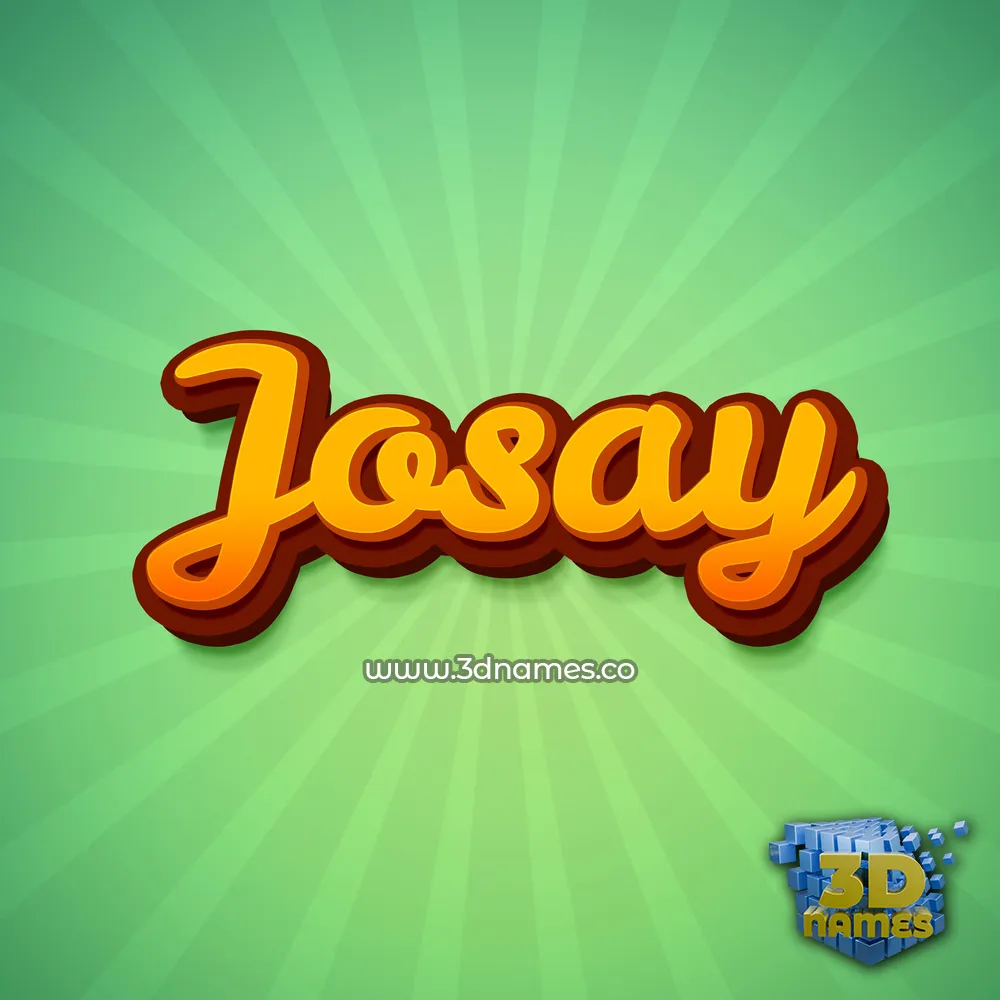 josay in Green Rays style - 3D name wallpaper