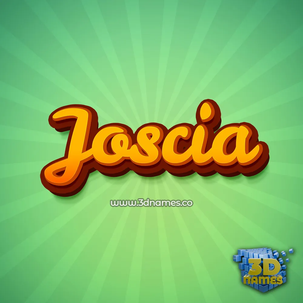 joscia in Green Rays style - 3D name wallpaper