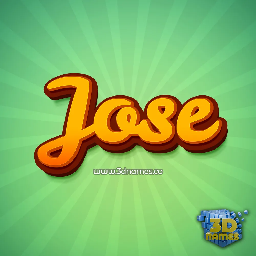 jose in Green Rays style - 3D name wallpaper