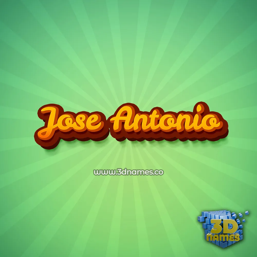 jose antonio in Green Rays style - 3D name wallpaper
