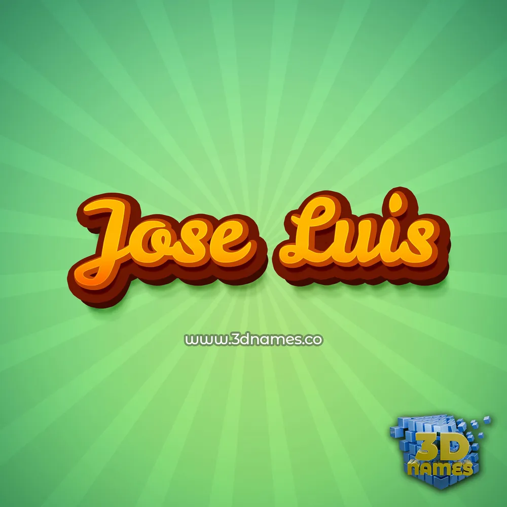 jose luis in Green Rays style - 3D name wallpaper