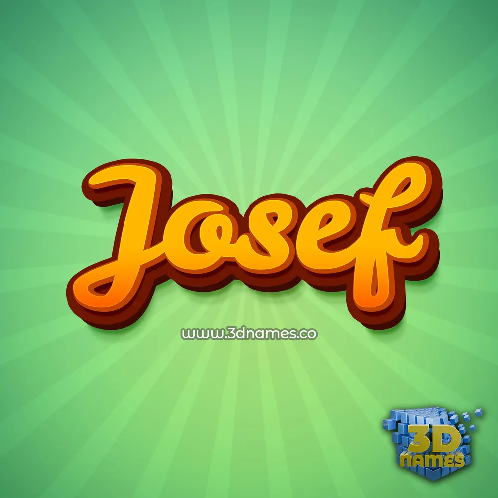 josef in Green Rays style - 3D name wallpaper
