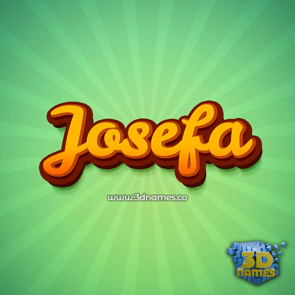 josefa in Green Rays style - 3D name wallpaper