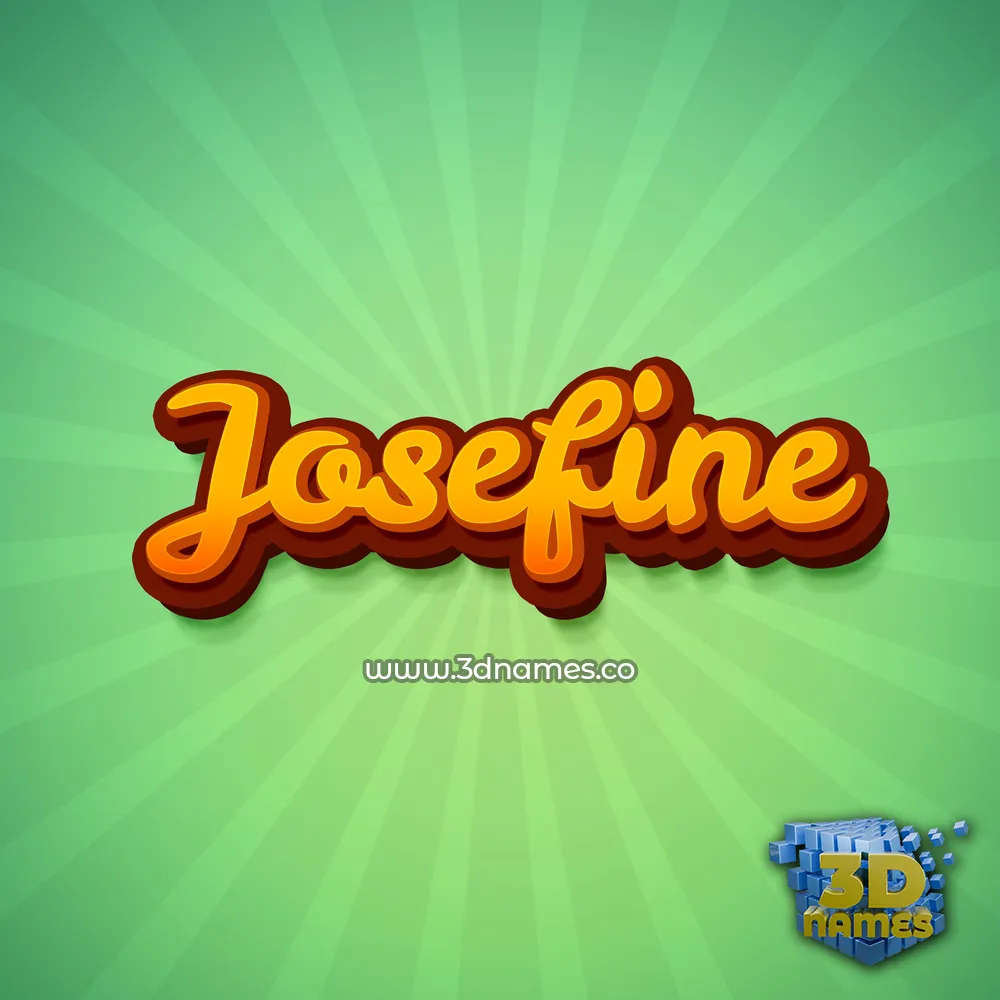 josefine in Green Rays style - 3D name wallpaper