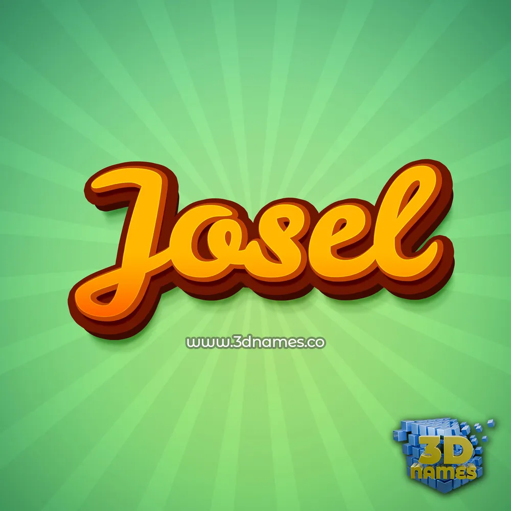 josel in Green Rays style - 3D name wallpaper