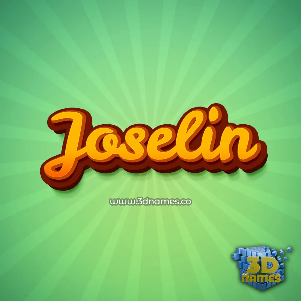 joselin in Green Rays style - 3D name wallpaper