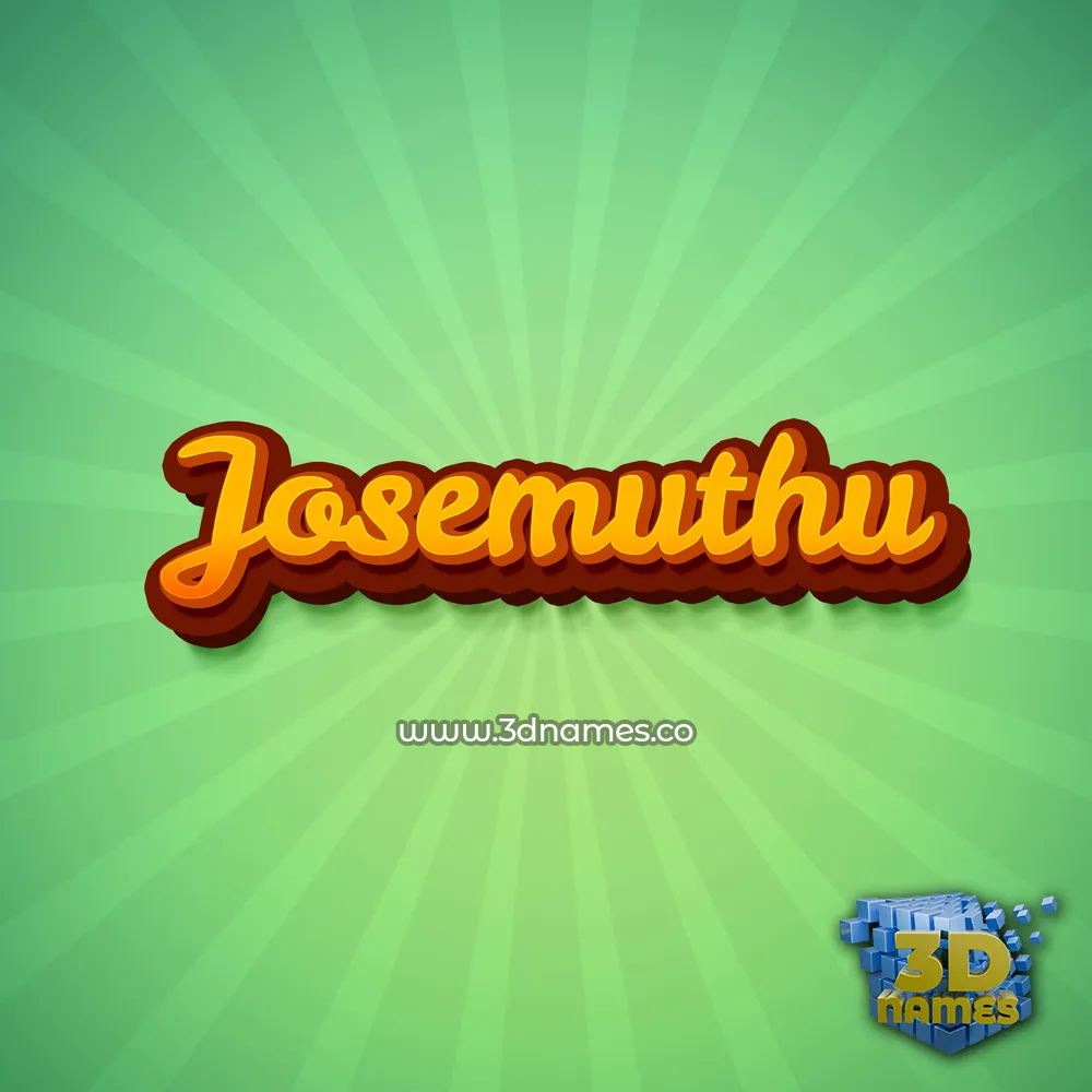 josemuthu in Green Rays style - 3D name wallpaper
