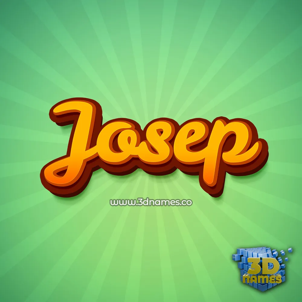 josep in Green Rays style - 3D name wallpaper