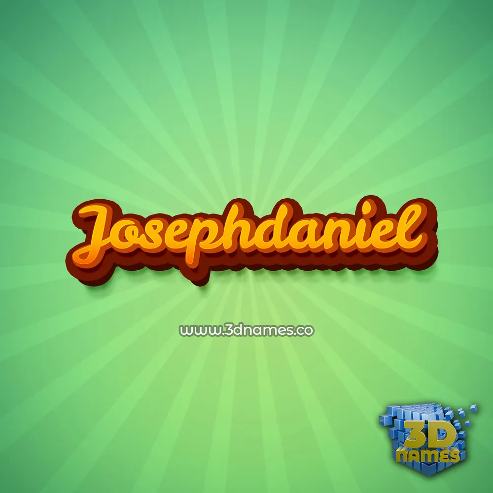 josephdaniel in Green Rays style - 3D name wallpaper