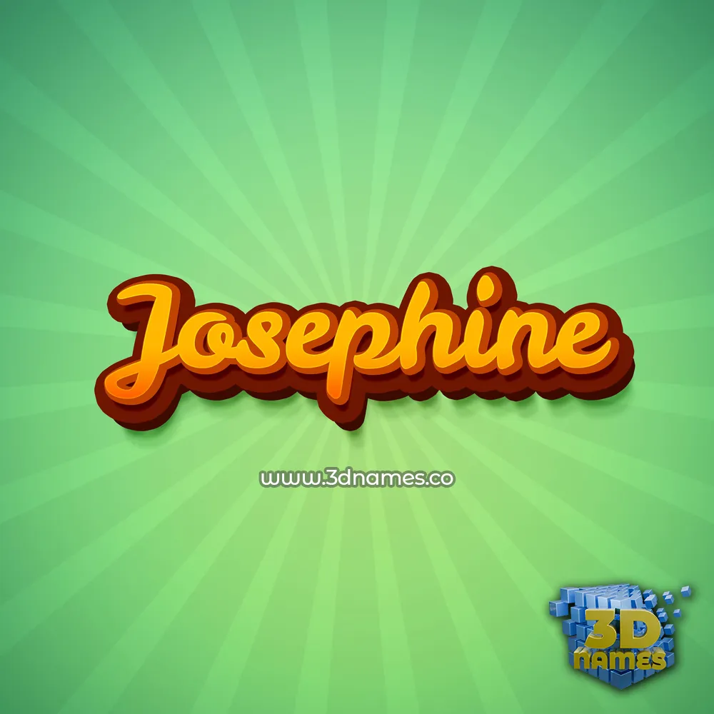 josephine in Green Rays style - 3D name wallpaper