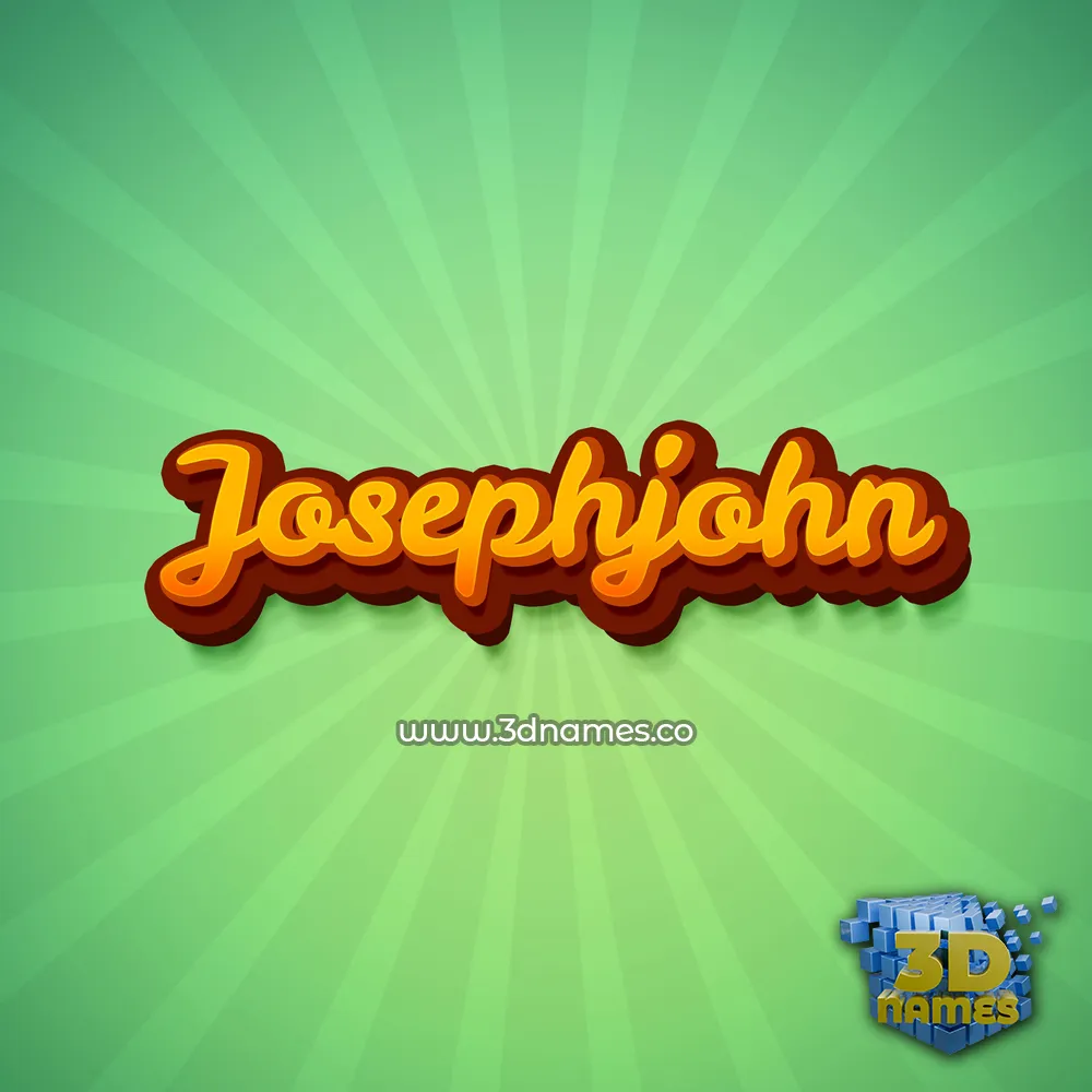 josephjohn in Green Rays style - 3D name wallpaper