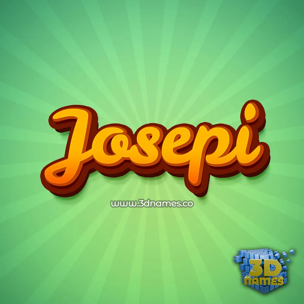 josepi in Green Rays style - 3D name wallpaper