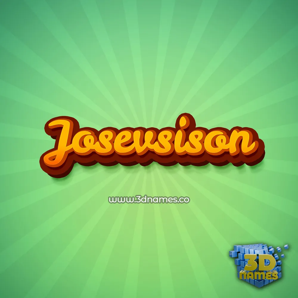 josevsison in Green Rays style - 3D name wallpaper
