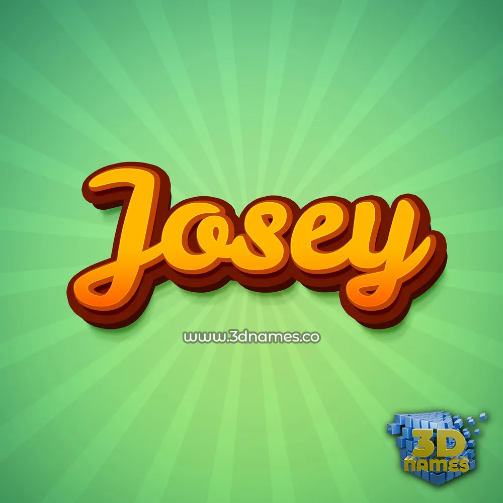 josey in Green Rays style - 3D name wallpaper