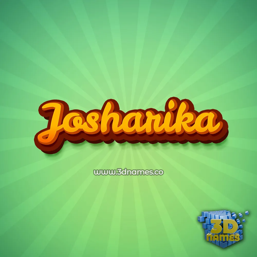 josharika in Green Rays style - 3D name wallpaper