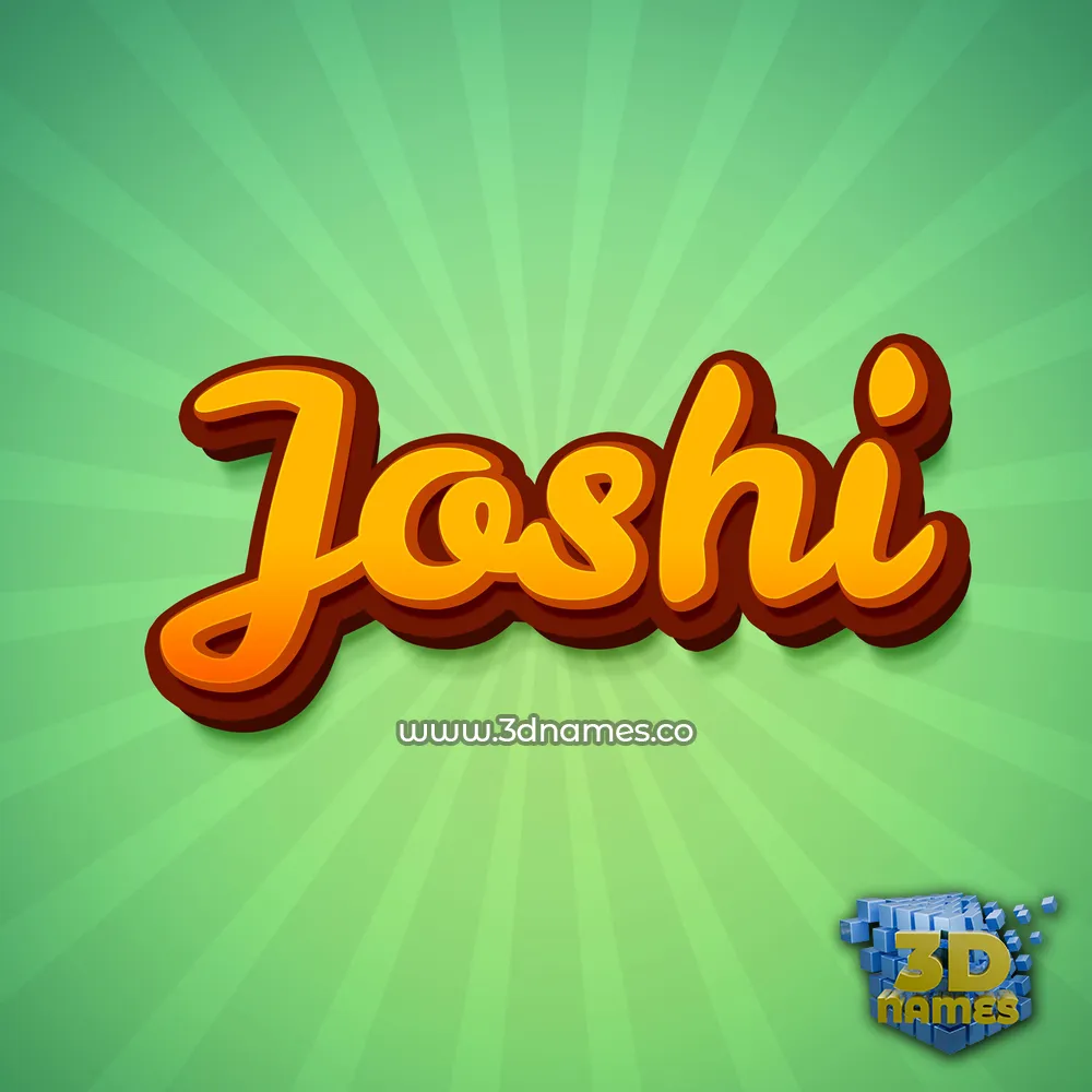 joshi in Green Rays style - 3D name wallpaper