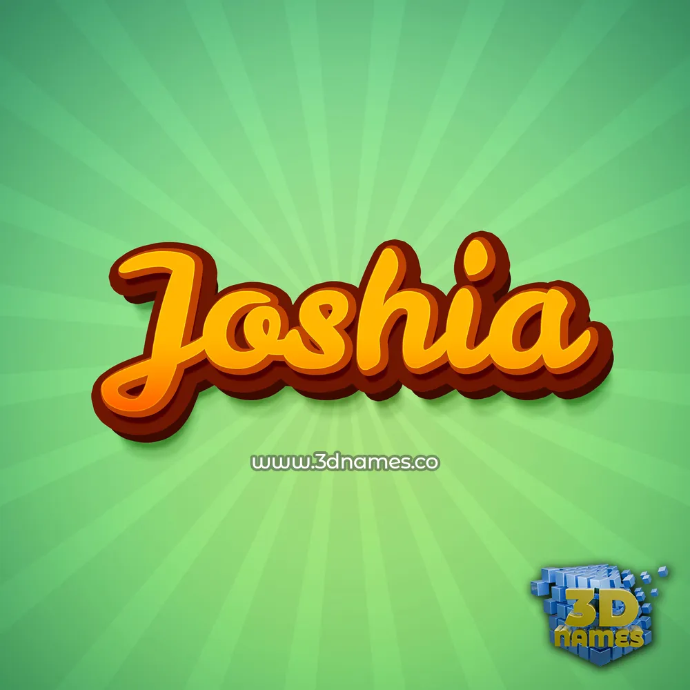 joshia in Green Rays style - 3D name wallpaper