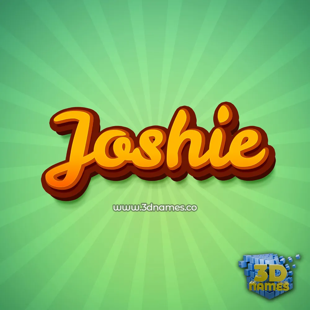 joshie in Green Rays style - 3D name wallpaper
